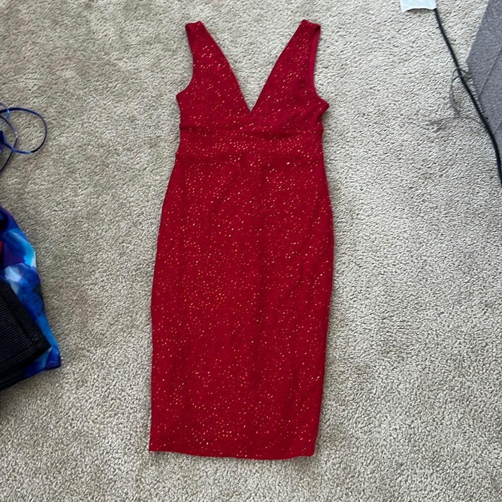 Red guess dress
